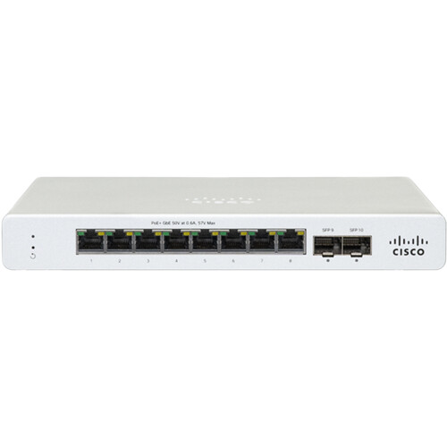 Cisco Meraki MS130-8P 8-Port Gigabit PoE+ Compliant Managed Network Switch