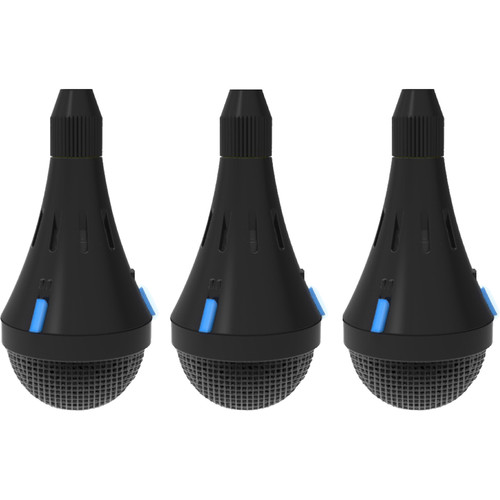 ClearOne Ceiling Microphone Array Dante Bundle (3 Array, 9 Channel, Black)