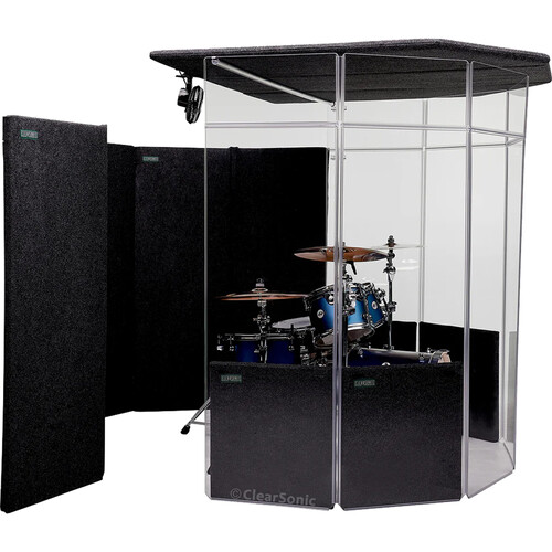 ClearSonic IsoPac B 78" Portable Drum Isolation Booth (6' W x 7' D x 6.5' H)