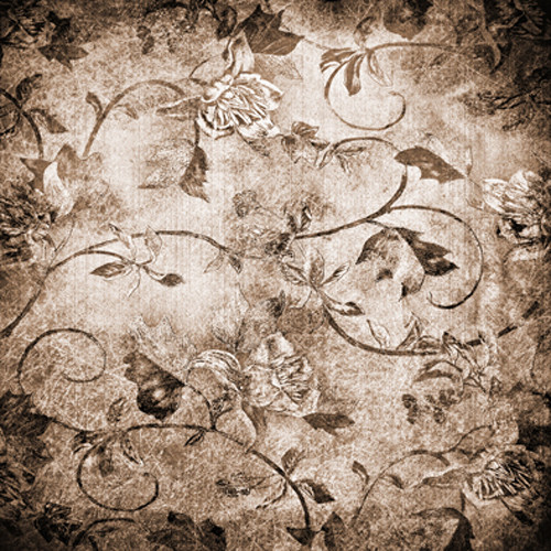 Click Props Backdrops Floral Canvas Backdrop (5 x 5')