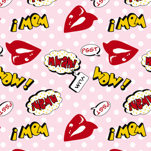 Click Props Backdrops Lips Pink Backdrop (5 x 5')