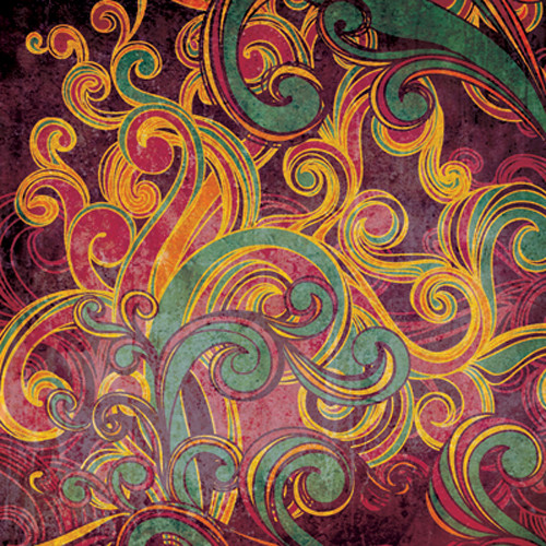 Click Props Backdrops Floral Swirls Purple Backdrop (5 x 5')