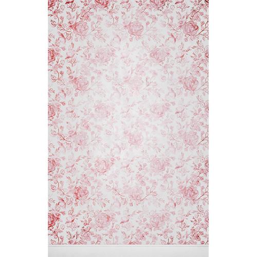 Click Props Backdrops Faded Roses Pink Backdrop (5 x 8')
