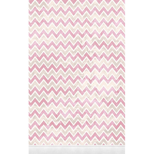Click Props Backdrops Zigzag Pink Backdrop (5 x 8')