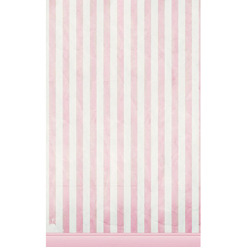 Click Props Backdrops Vinyl Backdrop (Pink Candy Stripe, 5 x 8')