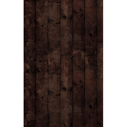 Click Props Backdrops Vinyl Backdrop (Floor Wood Stained Black, 5 x 8')