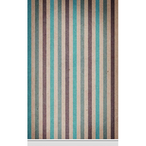 Click Props Backdrops Vinyl Backdrop (Paper Stripe Teal, 5 x 8')