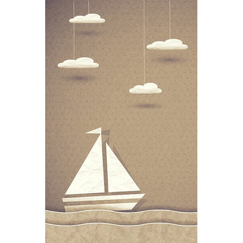 Click Props Backdrops Vinyl Backdrop (Paper Ship Brown, 5 x 8')