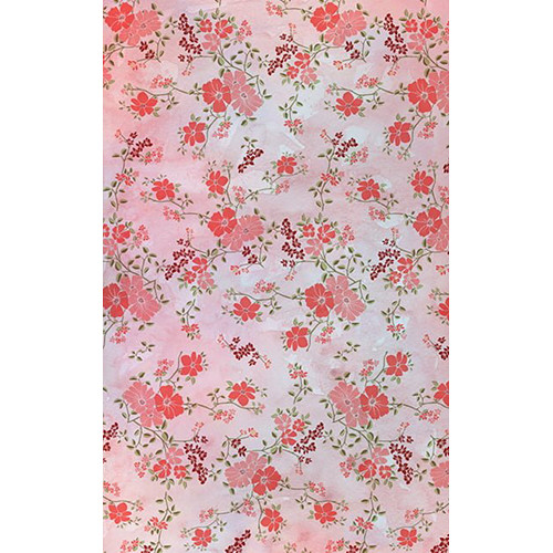 Click Props Backdrops Red Flower Wallpaper Backdrop (5 x 8')
