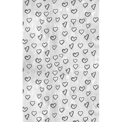 Click Props Backdrops Silver Hearts Backdrop (5 x 8')