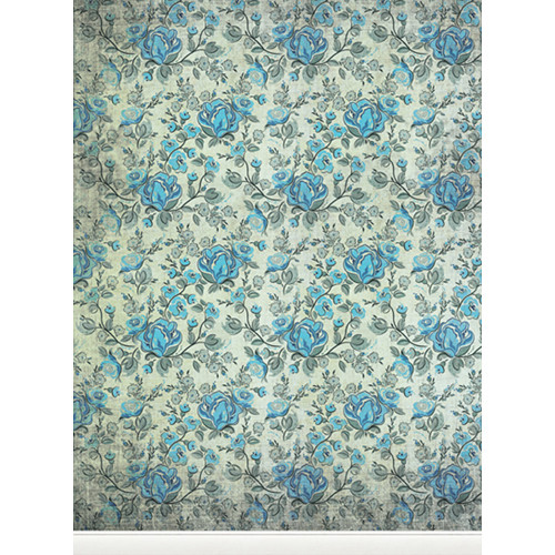 Click Props Backdrops Rose Blue Backdrop (7 x 9.5')