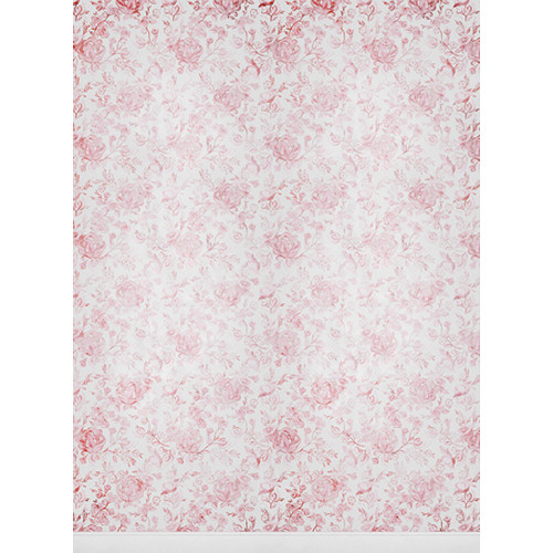 Click Props Backdrops Faded Roses Pink Backdrop (7 x 9.5')