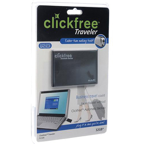 clickfree 32GB Traveler Solid State Backup Drive