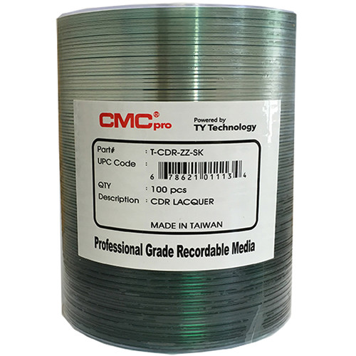CMC Pro CD-R 700MB 48x Shiny Silver Lacquer Printable TCDR-ZZ-SK