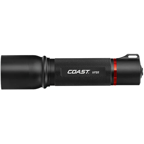 coast hp8r rechargeable flashlight HP3R 500 Lumen LED Penlight with TWIST FOCUS, Black the HP8R Flashlight is impact resistant Coast HP8R Rechargeable Focusing LED