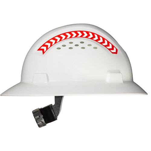 COAST SH300 Full Brim Hard Hat with Reflective Arrows