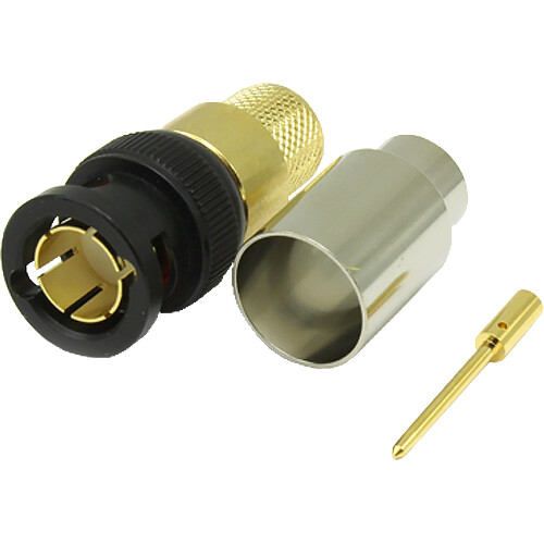 COAX Connectors Korus UHD 12 GHz BNC Straight Crimp Plug for Belden 1794A/4794R (100-Pack)