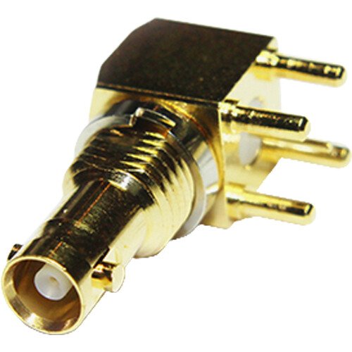 COAX Connectors Micro BNC Right-Angle PCB Mount Bulkhead Jack 2.4Mm Leg - 12 GHz HD-BNC (80-Pack)