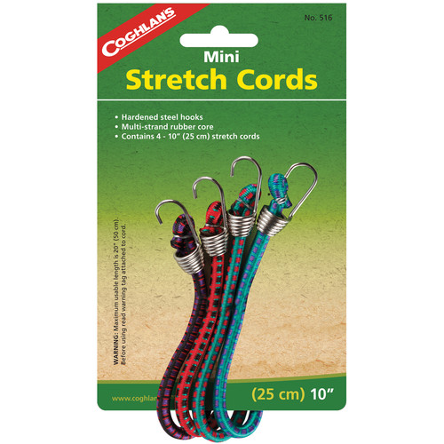 Coghlan's Mini Stretch Cords (10", 4-Pack)