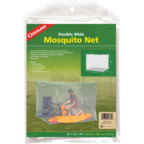 Coghlan's Double Wide Mosquito Net (White, 180 Mesh)