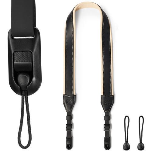 Coiro Padded Leather Camera Strap (Black)