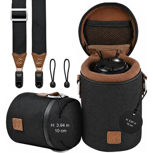 Coiro Set of Marra Lens Cases (Black, Long and Medium)