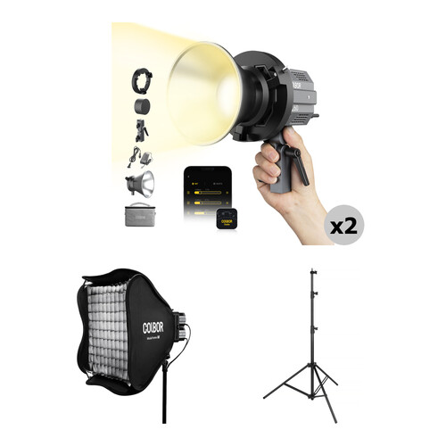 COLBOR CL60 Bi-Color LED Monolight (Studio 2-Light Kit) B&H