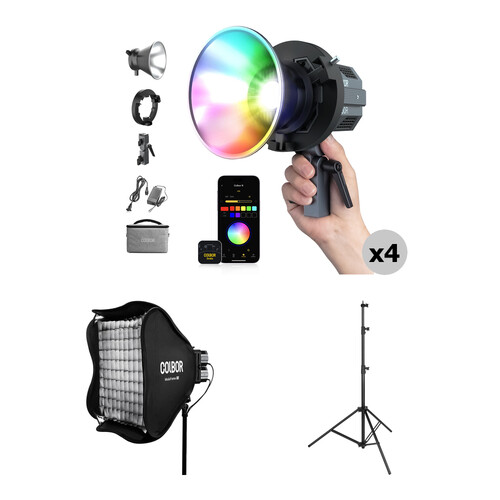 COLBOR CL60R RGB COB LED Monolight (Studio 4-Light Kit) B&H