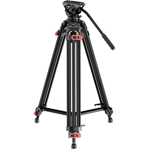 COMAN 74.4" Heavy-Duty Aluminum Video Tripod with Q5S Fluid Head