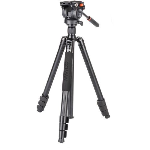 COMAN KX3939 Aluminum Tripod with Fluid Head (71")