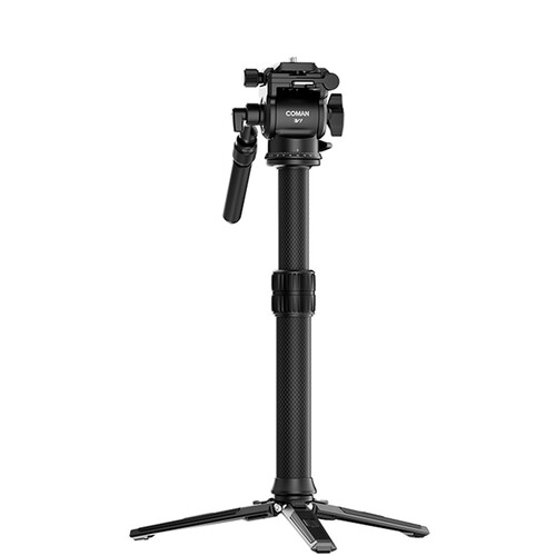 COMAN MT25V1 Carbon Fiber Tabletop Monopod with V1 Fluid Head