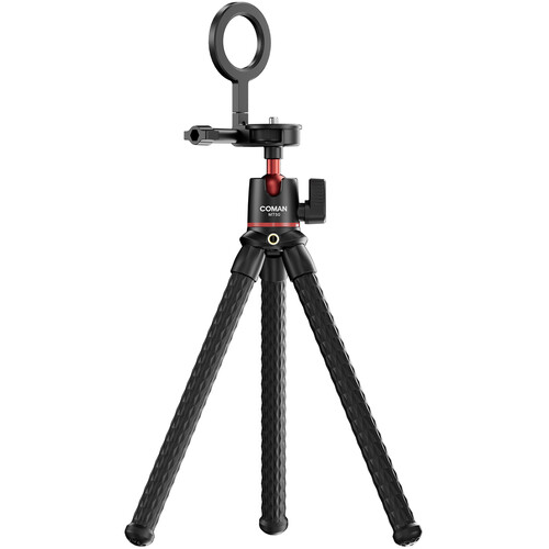 COMAN MT50 Aluminum Desktop Tripod with Ball Head and Convertible Phone/Arca-Type Plate