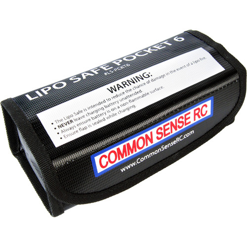 Common Sense RC LiPo Safe Pocket 6 Charging/Storage Bag LS-PCKT6