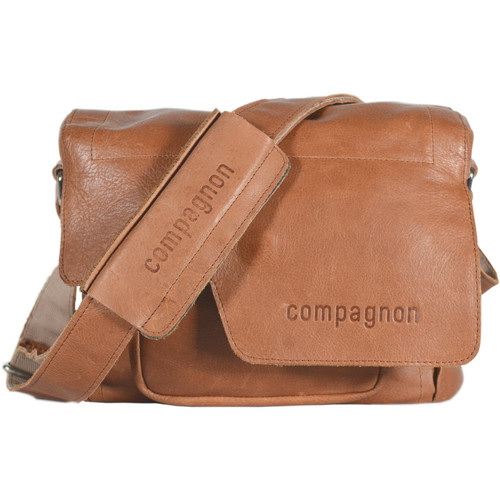 compagnon Little Messenger Camera & Laptop Bag (Light Brown)
