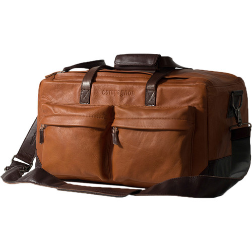compagnon "the weekender" Leather Camera Bag (Light Brown/Dark Brown)