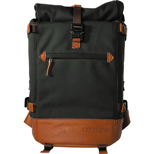 compagnon 'the backpack' 2.0 (Dark Green/Light Brown)