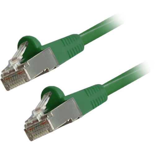 Comprehensive Cat 6 Snagless Shielded Ethernet Cable (25', Green)