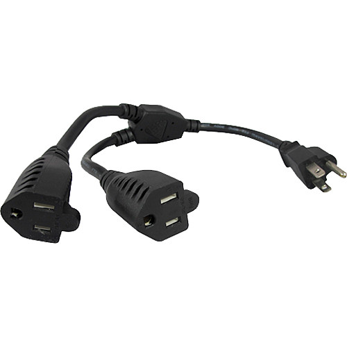 Comprehensive CPWR-ADPT2 Universal AC 1-to-2 Power Splitter Extension Cable (1')