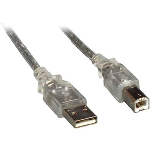Comprehensive USB 2.0 Type-A Male to USB Type-B Male Cable (Clear, 15')