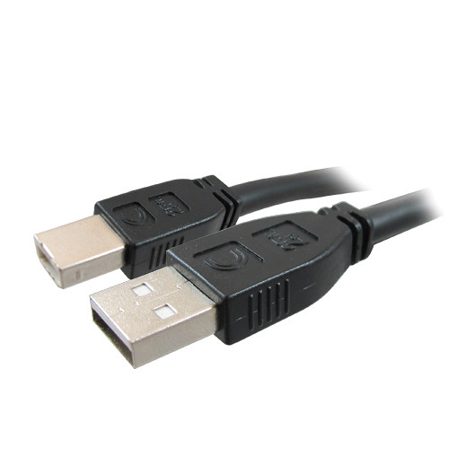 Comprehensive Pro AV/IT Active Plenum USB A Male to USB B Male Extender Cable (75')
