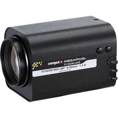 Computar H10Z0819-MP Series 1/2" 2MP C-Mount 8 to 80mm 10x DC Auto-Iris Zoom Lens with Spot Filter