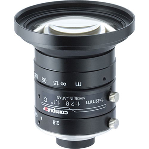 Computar V0828-MPY2 8mm F2.8 Ultra Low Distortion Lens for 1.1" 12MP Sensor Cameras (C-Mount)