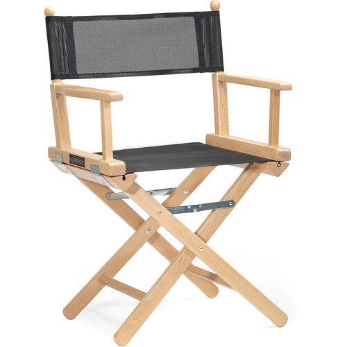 ConeCarts Short Director's Chair (18.9", Natural Frame, Plastic Coated)