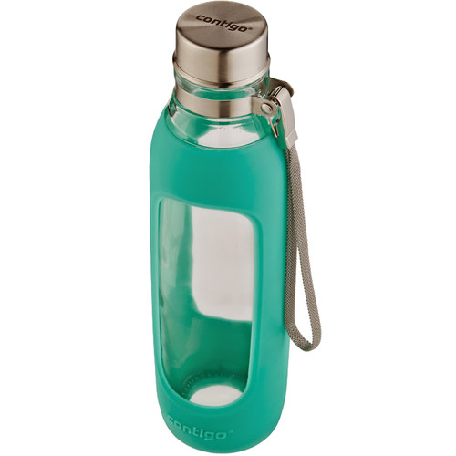 Contigo Purity Glass Water Bottle (20 fl oz, Grayed Jade) 70504
