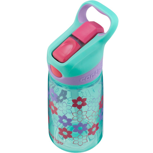 Contigo AUTOSPOUT Striker Kid's Bottle (14 fl oz, Ultramarine Lilies)