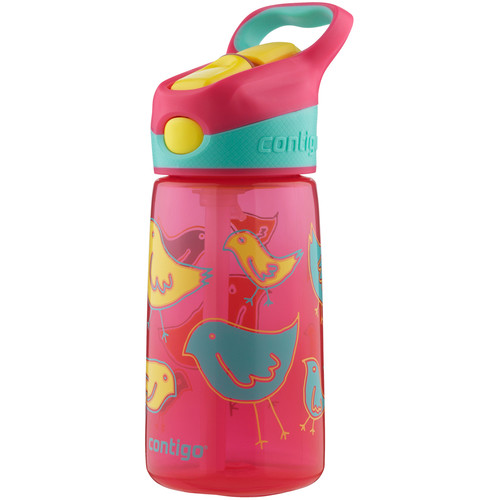 Contigo AUTOSPOUT Striker Kid's Bottle (14 fl oz, Cherry Blossom Birds)