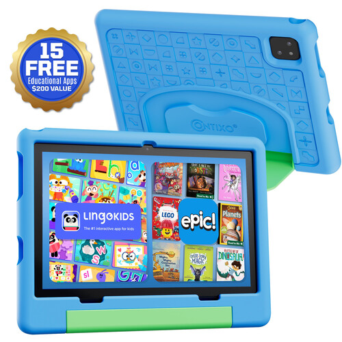 Contixo A10 10.1" Kids Tablet with Blue Silicone Case