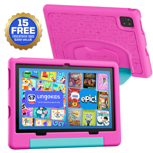 Contixo A10 10.1" Kids Tablet with Pink Silicone Case