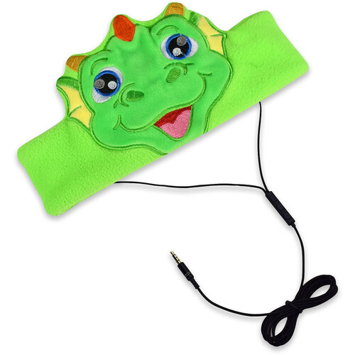 Contixo Adjustable Fleece Animal Headband Headphones for Kids (Dinosaur)