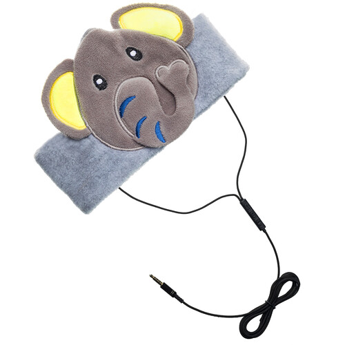 Contixo Adjustable Fleece Animal Headband Headphones for Kids (Elephant)